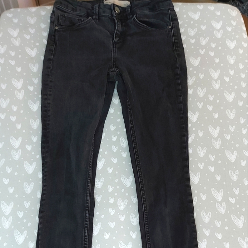 ASOS Dark Grey / Faded Black Skinny Jeans in Size 26